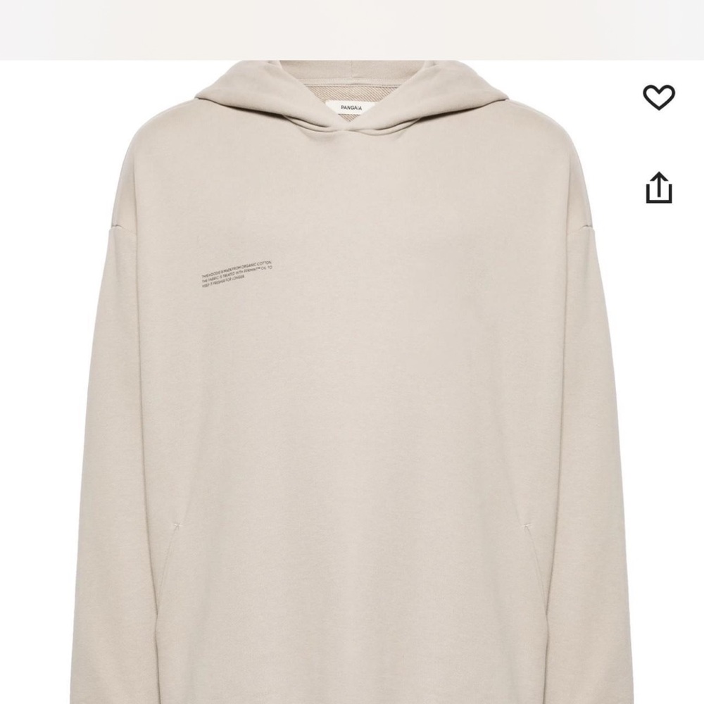 Pangaia Cream Oversized Hoodie Sweatshirt